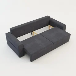 Sofa szara z kieszenią LOLLY