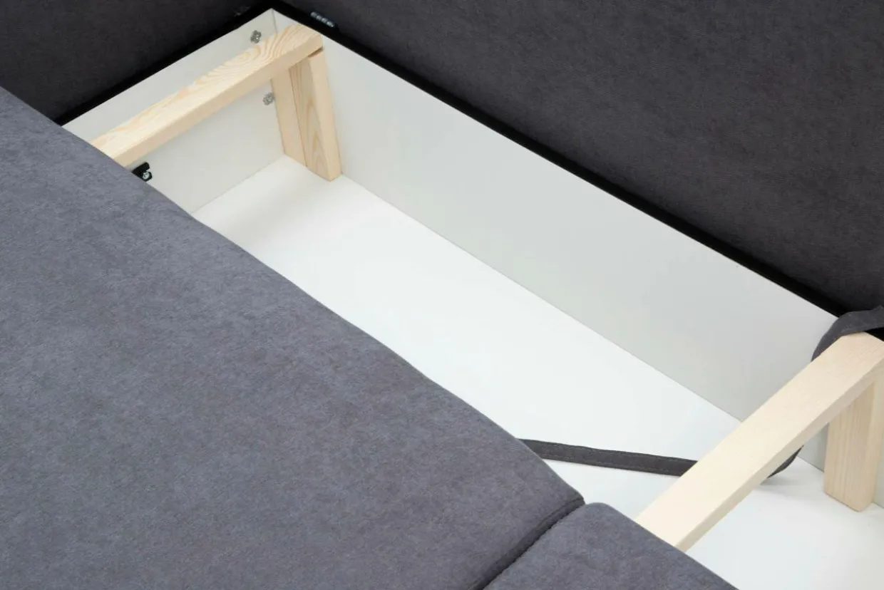 Sofa szara z kieszenią LOLLY