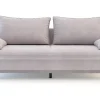 Sofa szaroróżowa VAMOS nóżki czarne