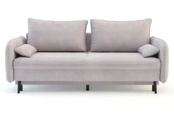 Sofa szaroróżowa VAMOS nóżki czarne