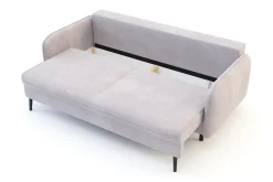 Sofa szaroróżowa VAMOS nóżki czarne