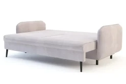 Sofa szaroróżowa VAMOS nóżki czarne