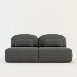 Sofa sztruksowa ciemnoszara SUN