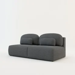Sofa sztruksowa ciemnoszara SUN