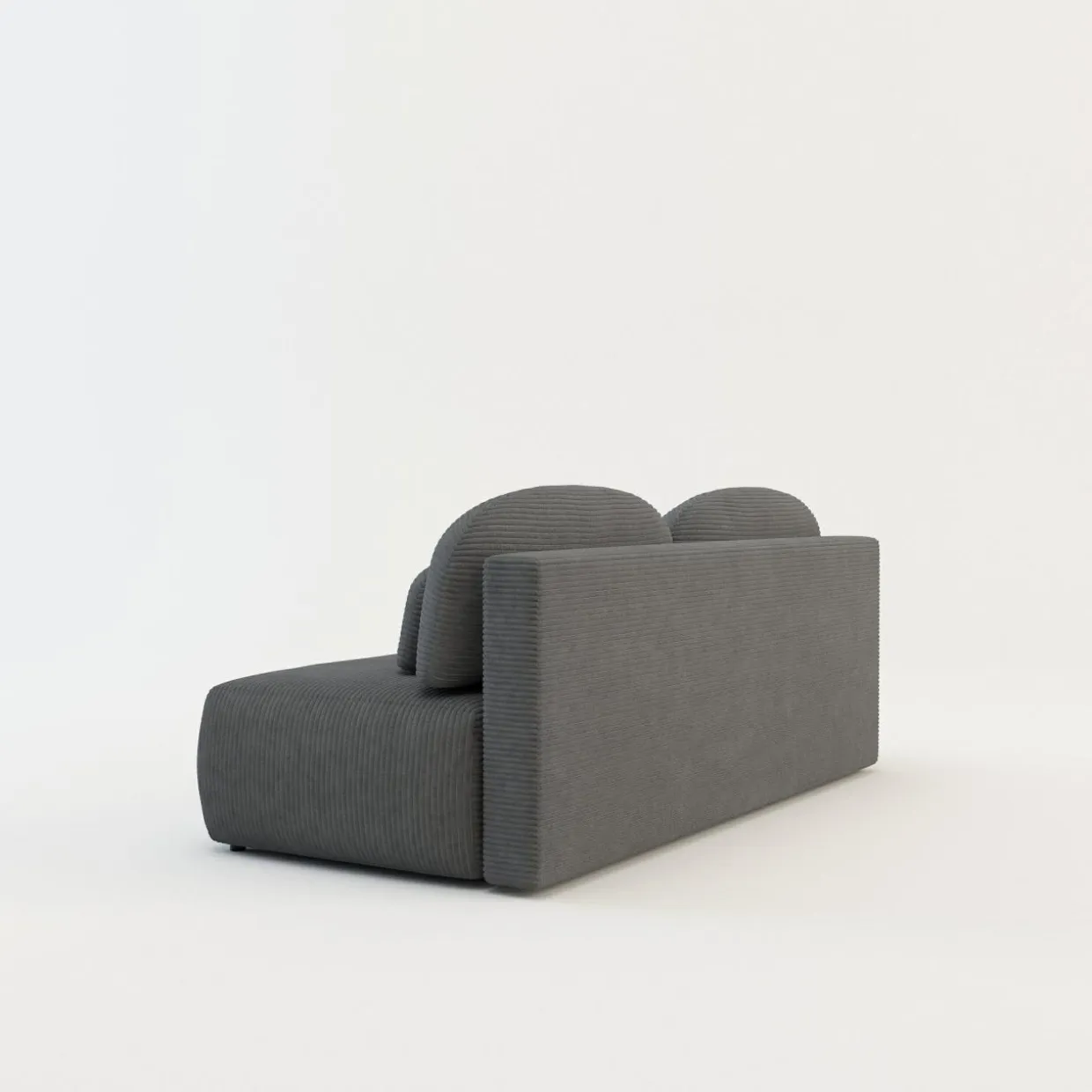 Sofa sztruksowa ciemnoszara SUN