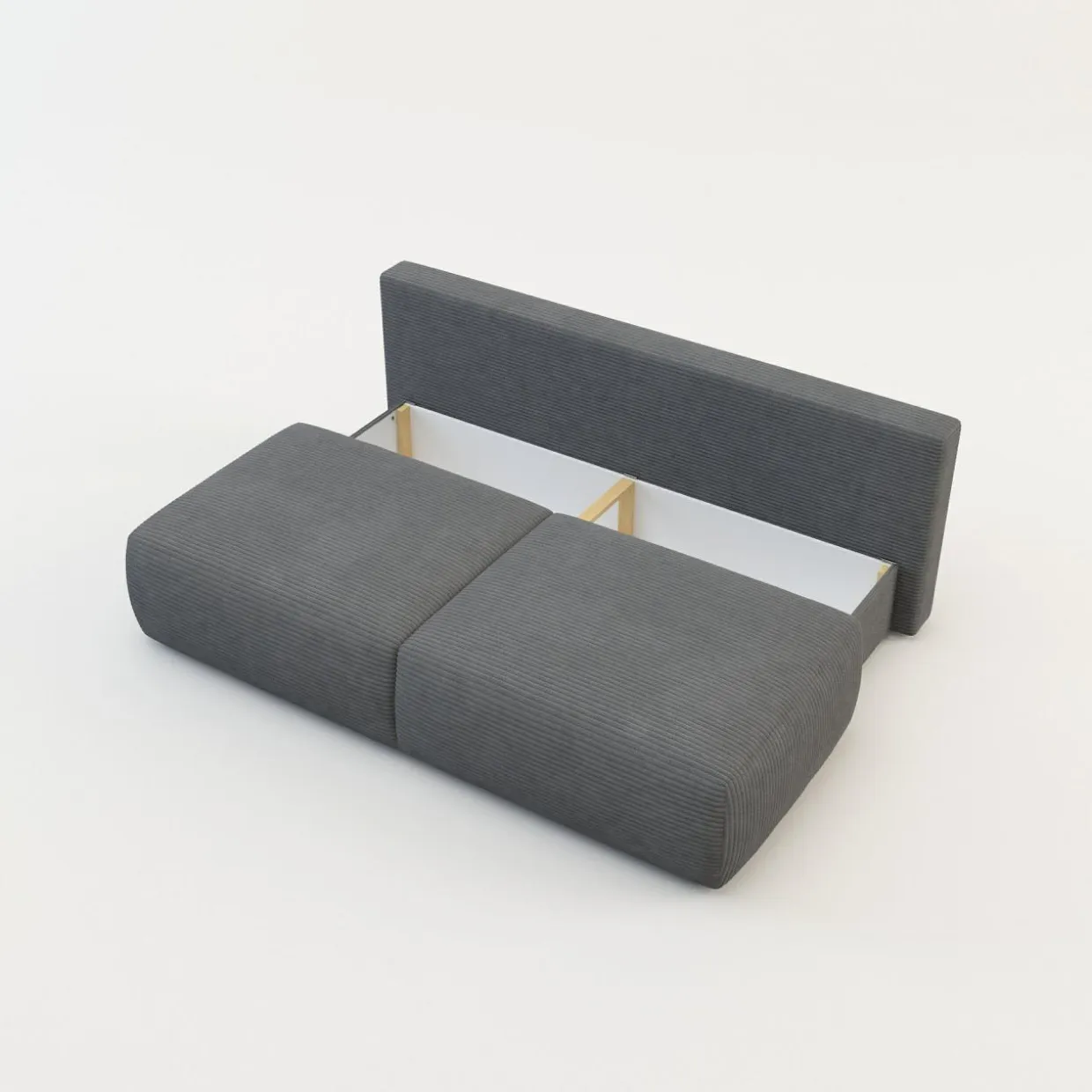 Sofa sztruksowa ciemnoszara SUN