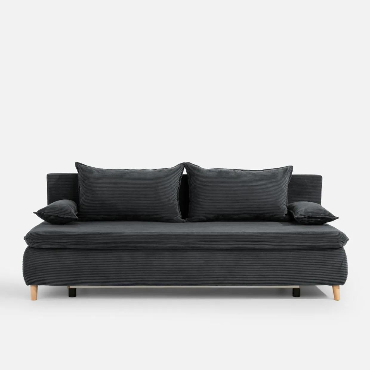 Sofa sztruksowa ciemnoszara MAYA