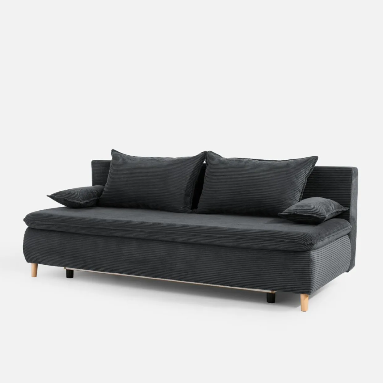Sofa sztruksowa ciemnoszara MAYA