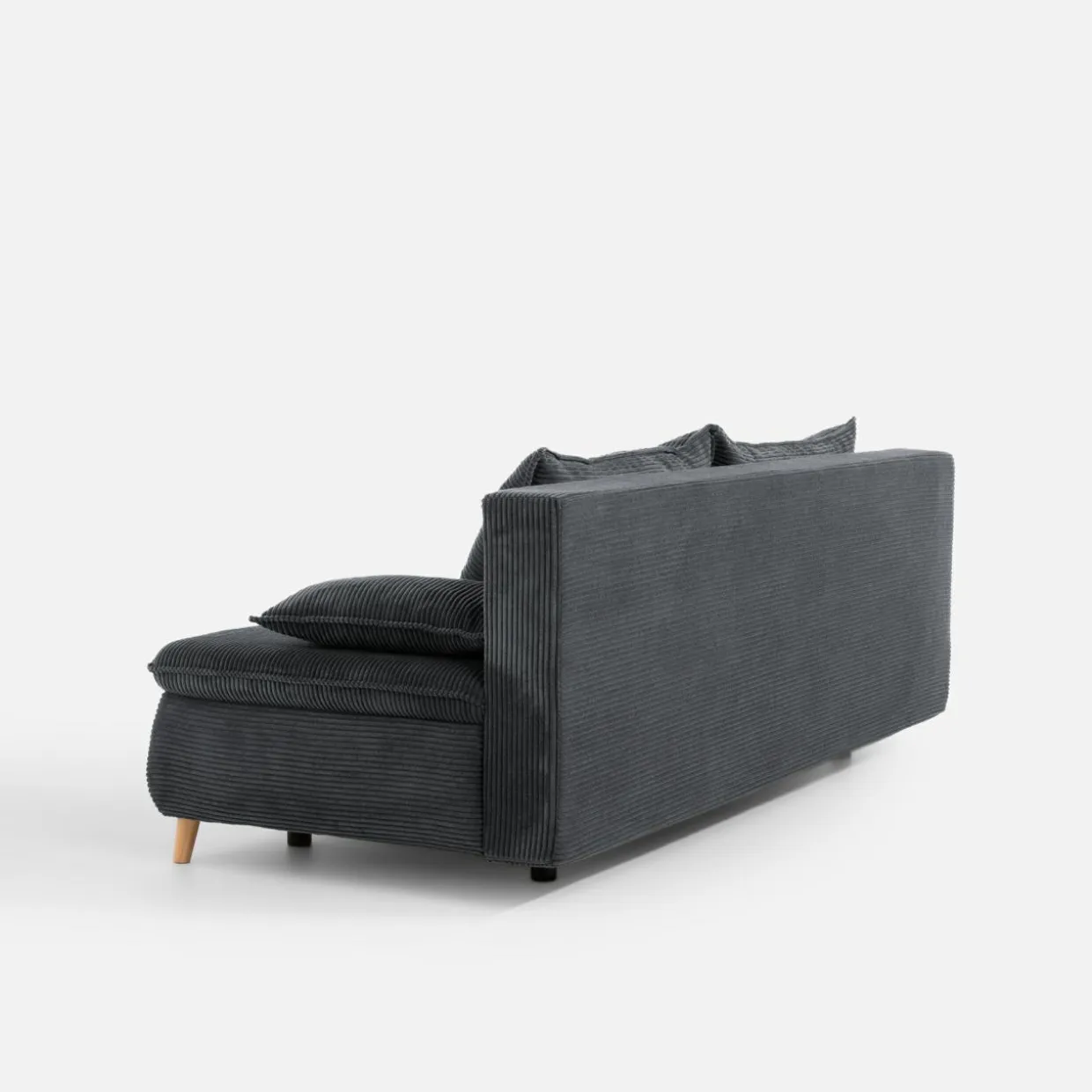 Sofa sztruksowa ciemnoszara MAYA