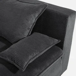 Sofa sztruksowa ciemnoszara MAYA