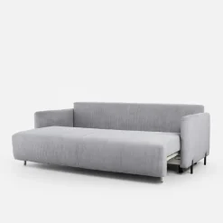Sofa sztruksowa jasnoszara SORRENTO NEW