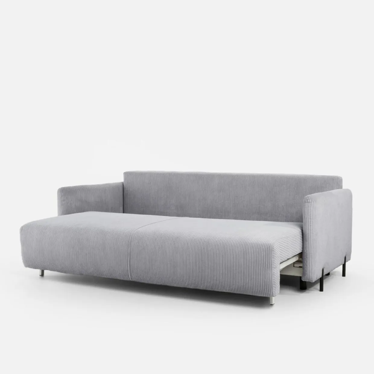 Sofa sztruksowa jasnoszara SORRENTO NEW