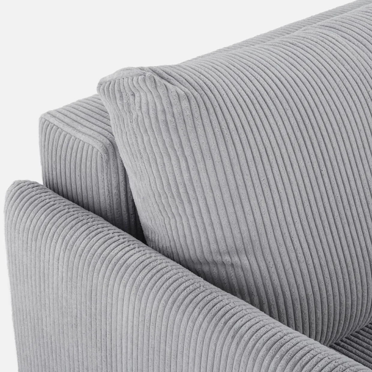 Sofa sztruksowa jasnoszara SORRENTO NEW