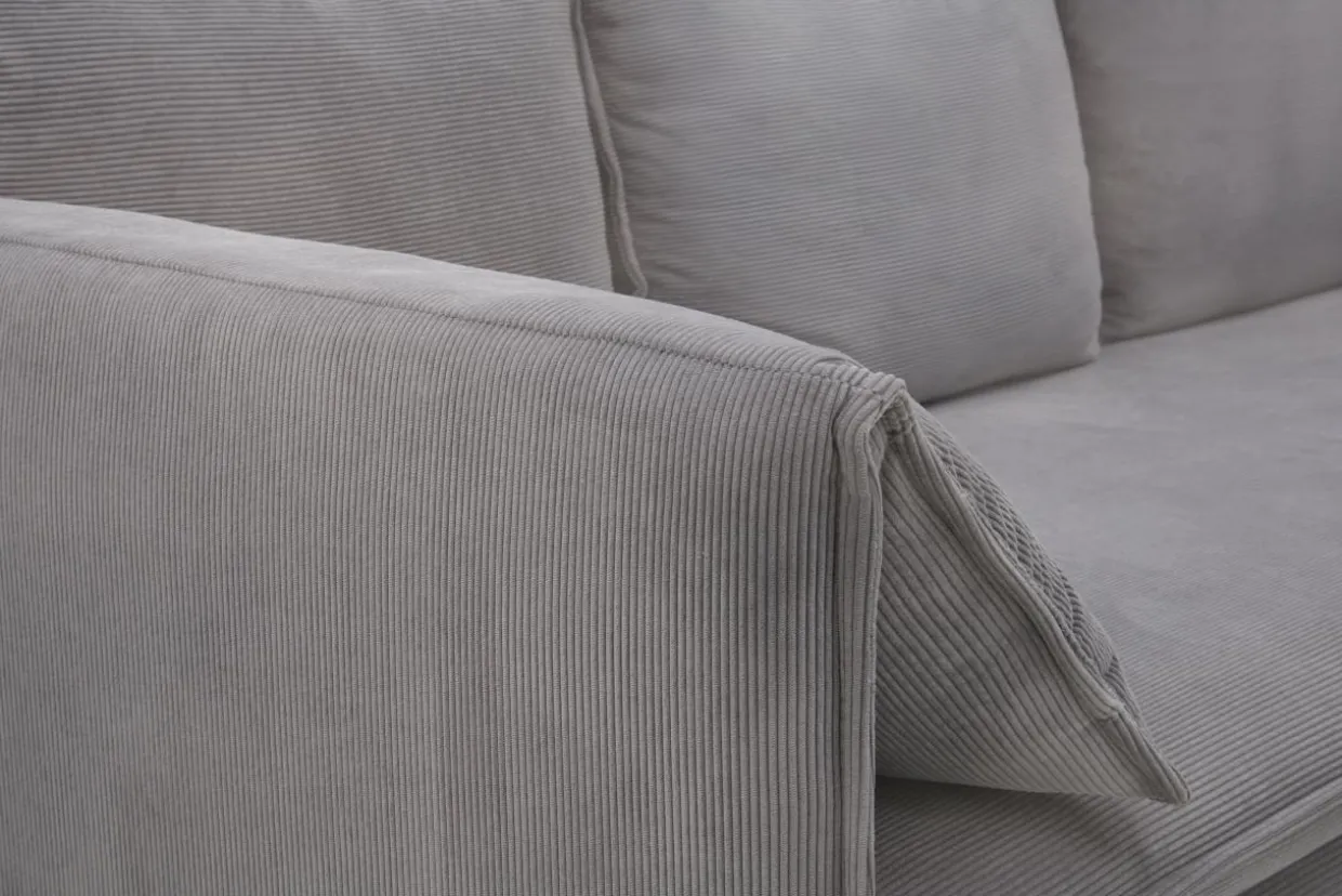 Sofa sztruksowa szara SUNNY