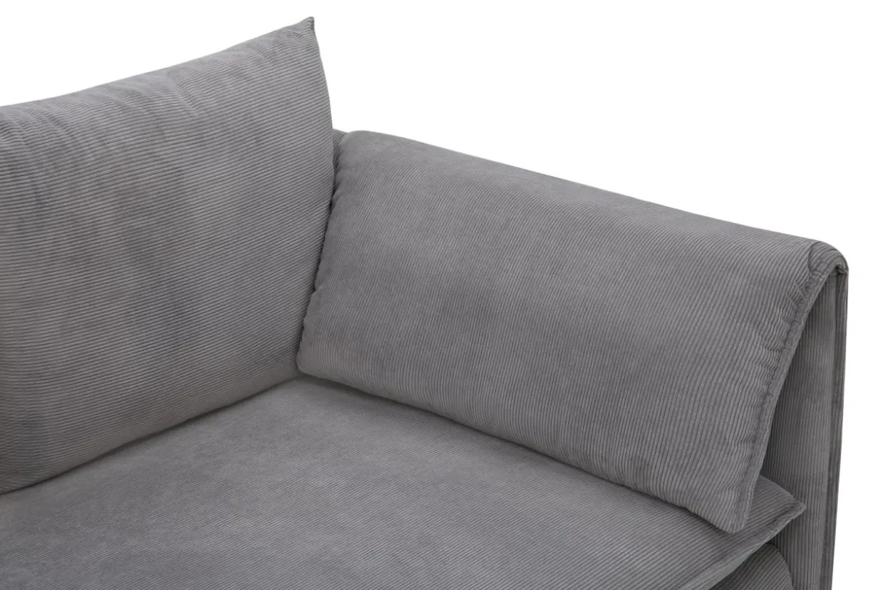Sofa sztruksowa szara SUNNY