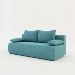 Sofa sztruksowa turkusowa LIBIA