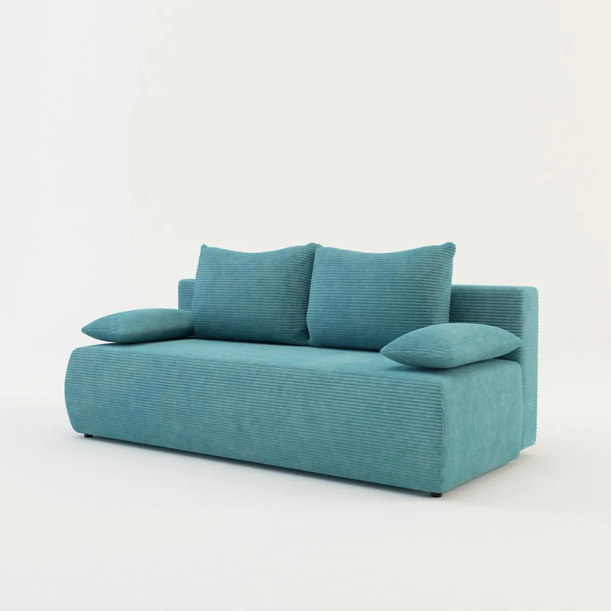 Sofa sztruksowa turkusowa LIBIA