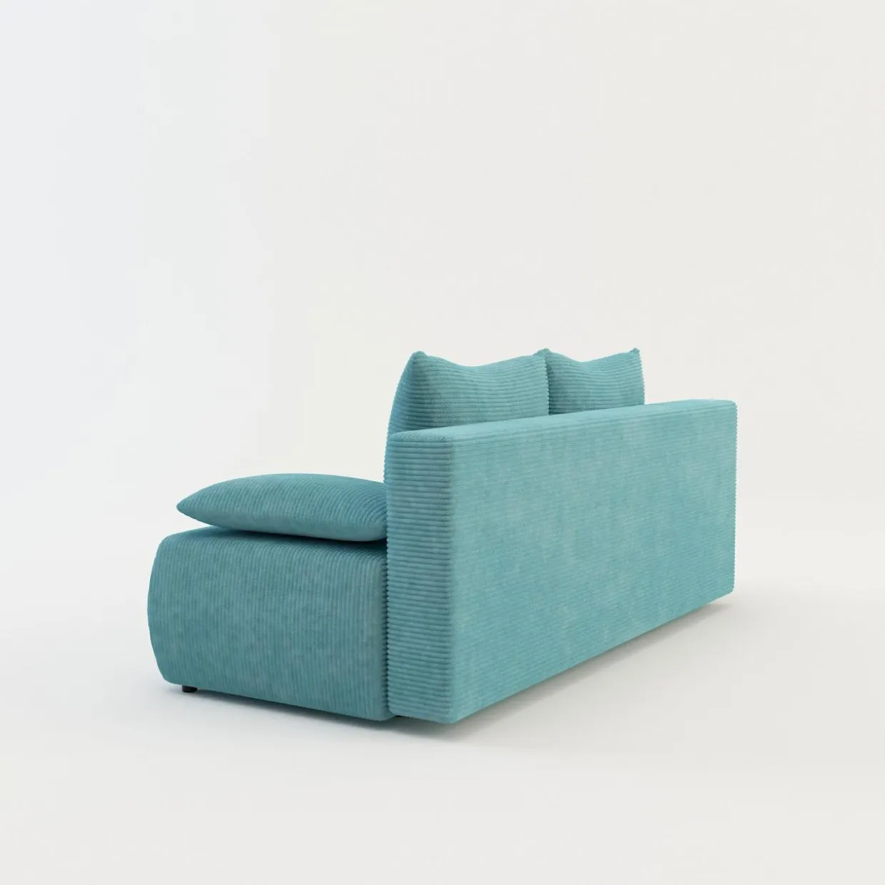 Sofa sztruksowa turkusowa LIBIA
