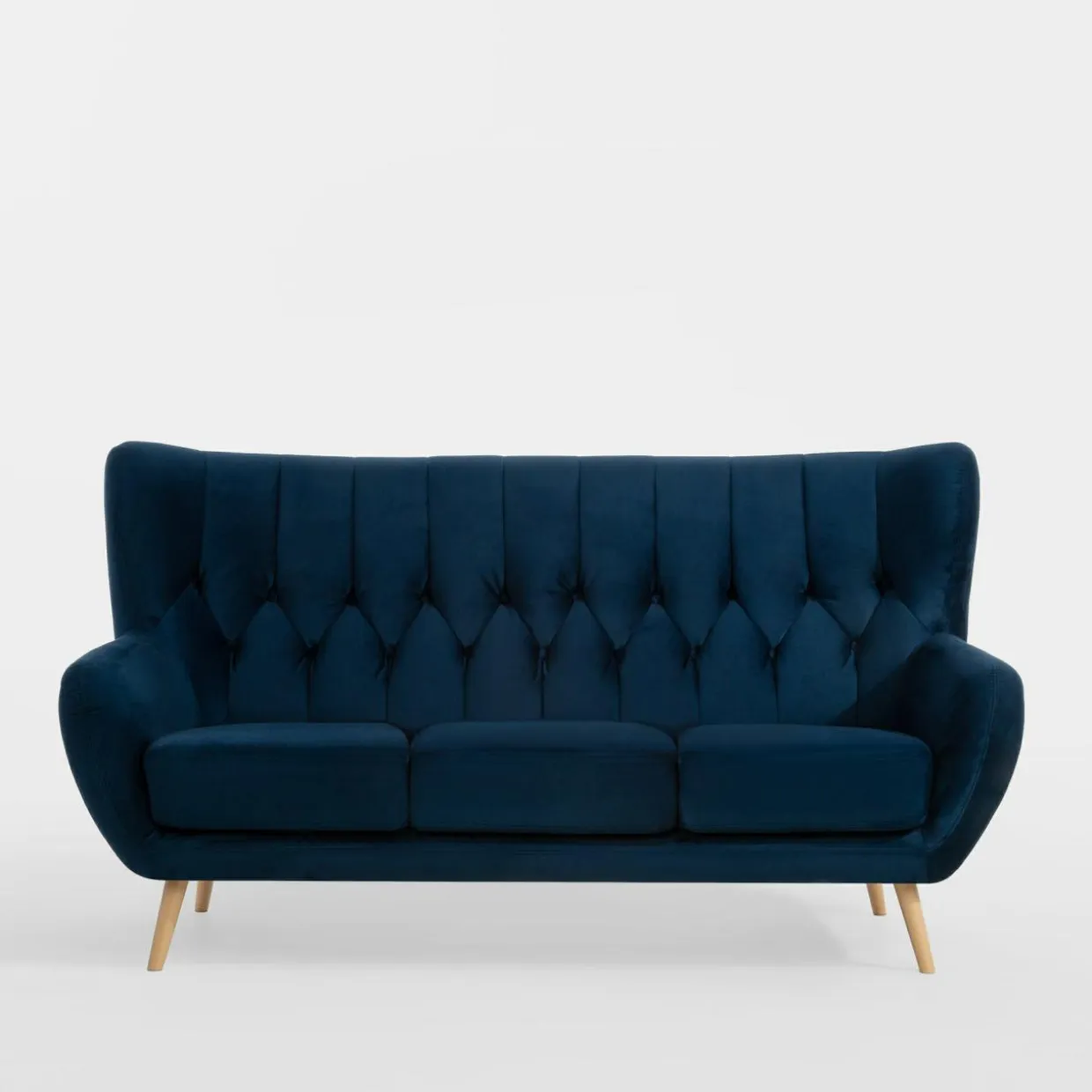 Sofa uszak 3-osobowa ciemnoniebieska KELSO