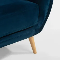 Sofa uszak 3-osobowa ciemnoniebieska KELSO