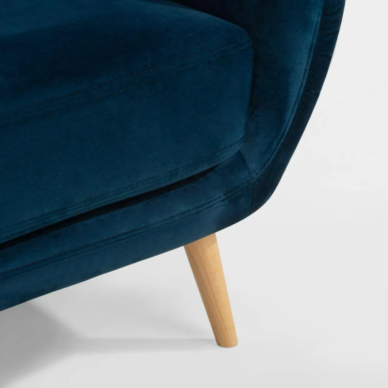 Sofa uszak 3-osobowa ciemnoniebieska KELSO