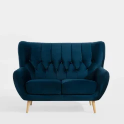 Sofa uszak 2-osobowa ciemnoniebieska KELSO