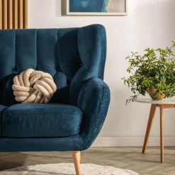 Sofa uszak 2-osobowa ciemnoniebieska KELSO