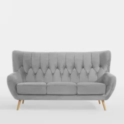 Sofa uszak 3-osobowa jasnoszara KELSO