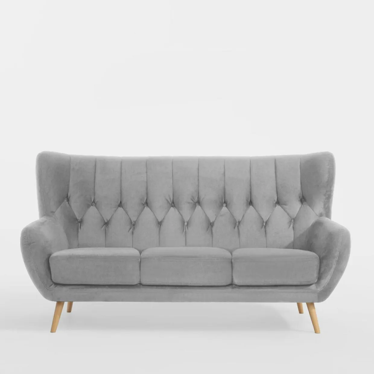 Sofa uszak 3-osobowa jasnoszara KELSO