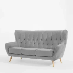 Sofa uszak 3-osobowa jasnoszara KELSO