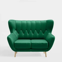 Sofa uszak 2-osobowa zielona KELSO