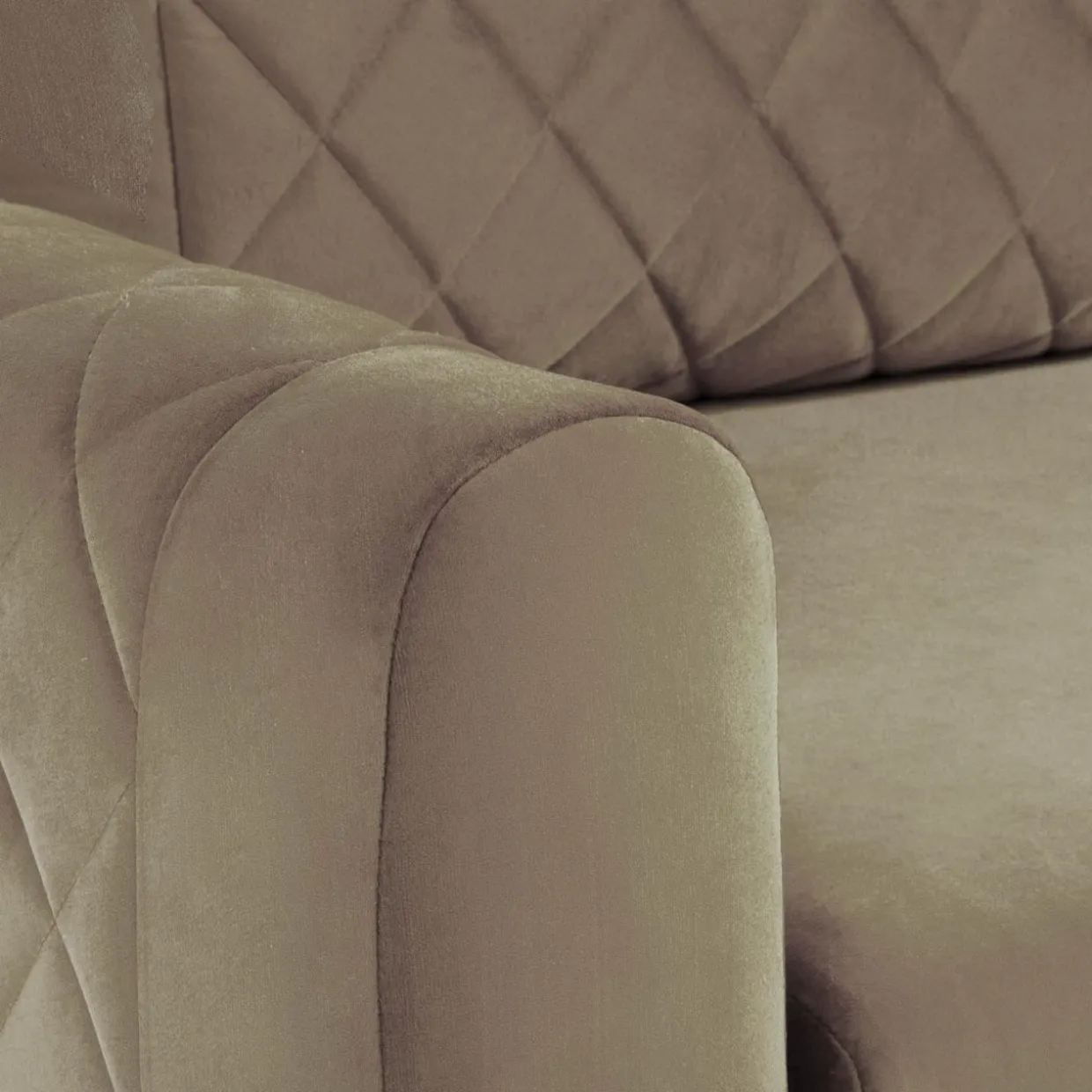 Sofa welurowa beżowa ROMA