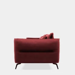 Sofa welurowa bordowa VOCAL