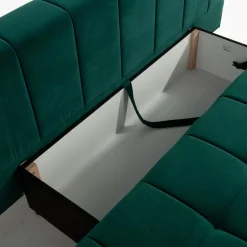Sofa welurowa butelkowa zieleń ISOLA NEW