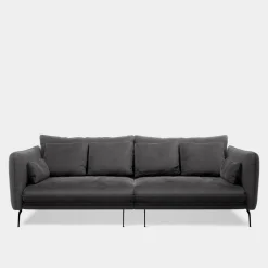 Sofa welurowa ciemnoszara VOCAL