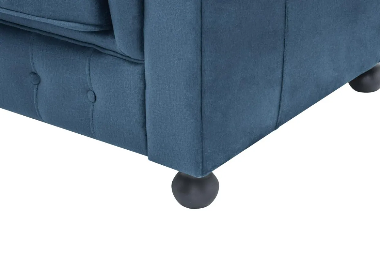 Sofa welurowa granatowa CHESTER