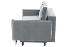 Sofa welurowa jasnoszara KIOTO