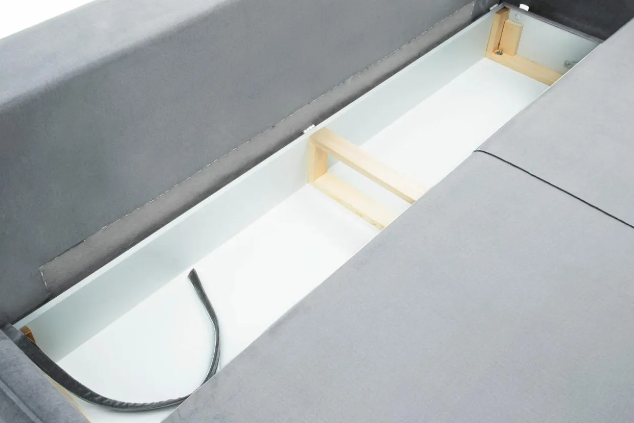 Sofa welurowa jasnoszara KIOTO