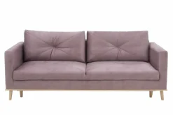 Sofa welurowa na drewnianych nóżkach LAVENDE