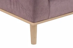 Sofa welurowa na drewnianych nóżkach LAVENDE
