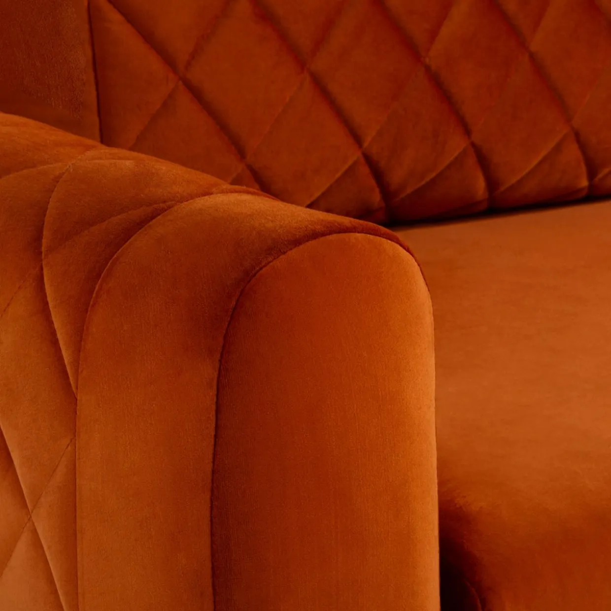Sofa welurowa ruda ROMA