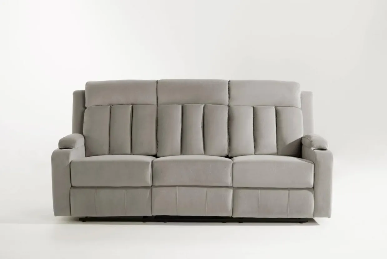 Sofa z funkcją relaks szara KAVERNO