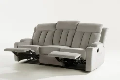 Sofa z funkcją relaks szara KAVERNO