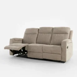 Sofa z funkcją relaksu beżowa ZAVIT