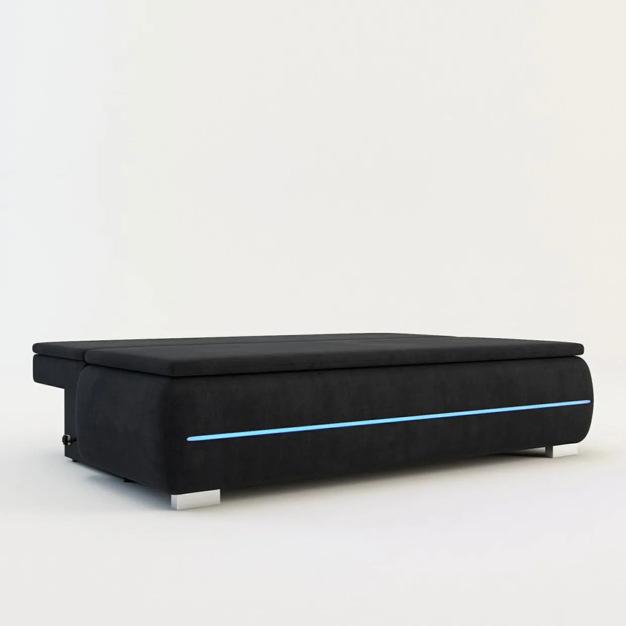 Sofa z listwą led czarna TEKLA
