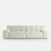 Sofa z regulowanym siedziskiem jasnobeżowa CAMPILE