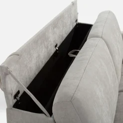 Sofa ze stelażem włoskim jasnoszara MONO II