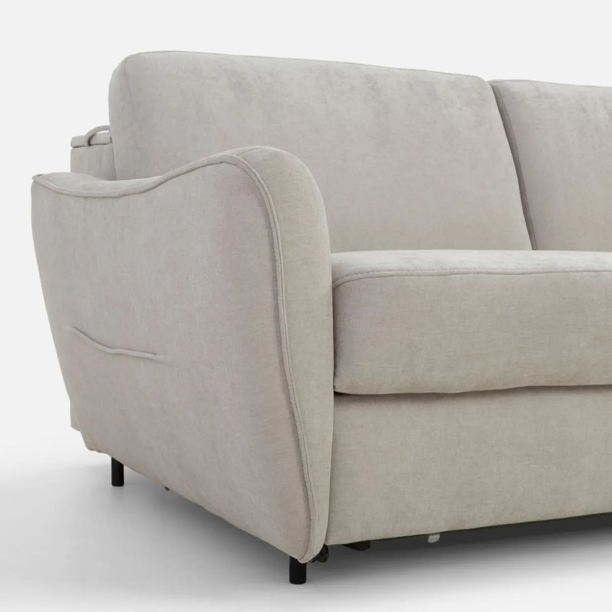 Sofa ze stelażem włoskim jasnoszara MONO II
