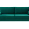 Sofa zielona na drewnianych nogach SENDI
