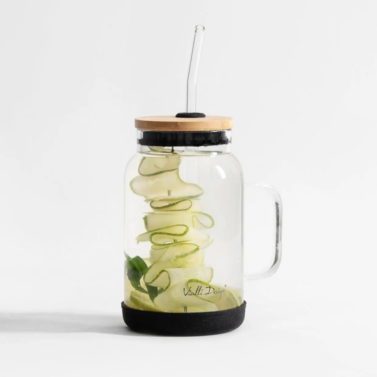 Słoik ze słomką do napojów Fuori 600 ml
